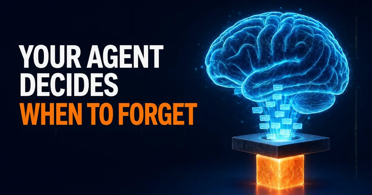 Autonomous context compression: the agent decides when to forget