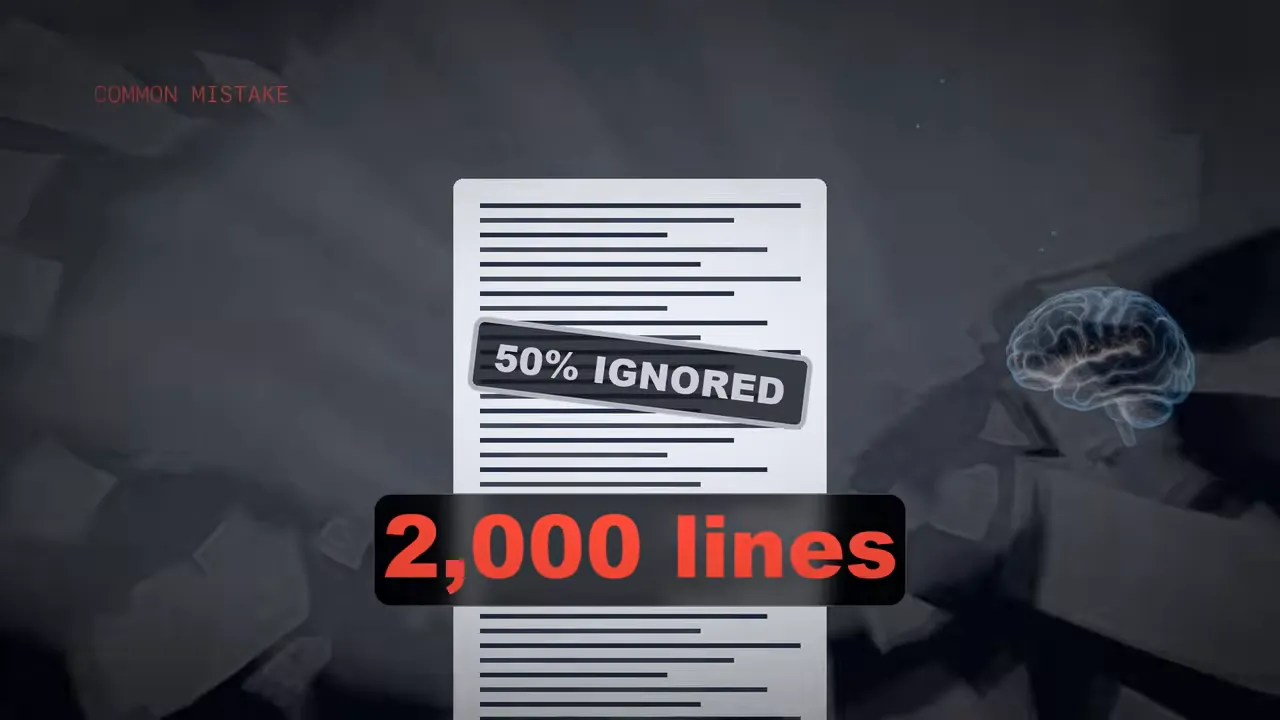 A 2,000-line document stamped «50% ignored».