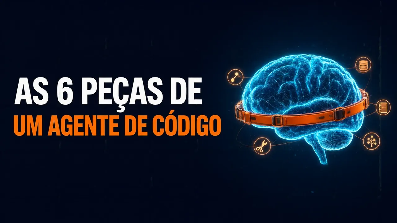 As 6 peças de um agente de programação (e por que o Claude Code parece mais esperto que um chat)
